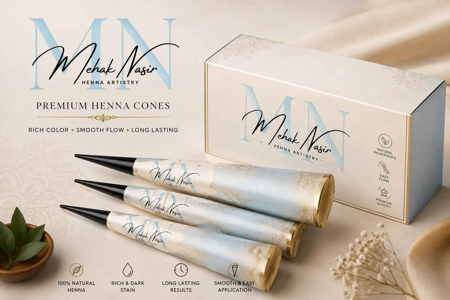 Regular Henna Cones — Premium regular henna cones. Minimum order 4 cones.